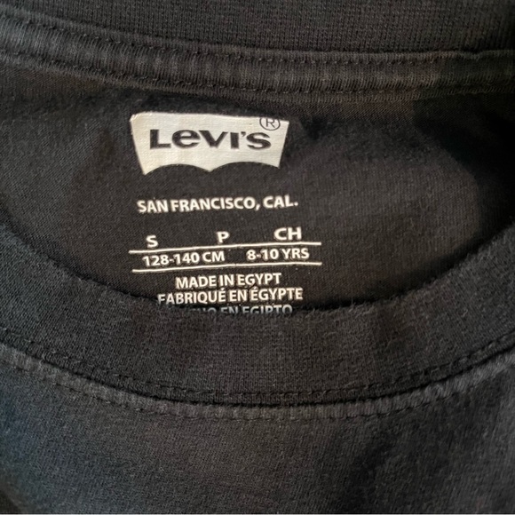 Boy's Levi's Batwing Long Sleeve Pullover Black/Red Logo Cotton Tee Size S - Picture 11 of 11